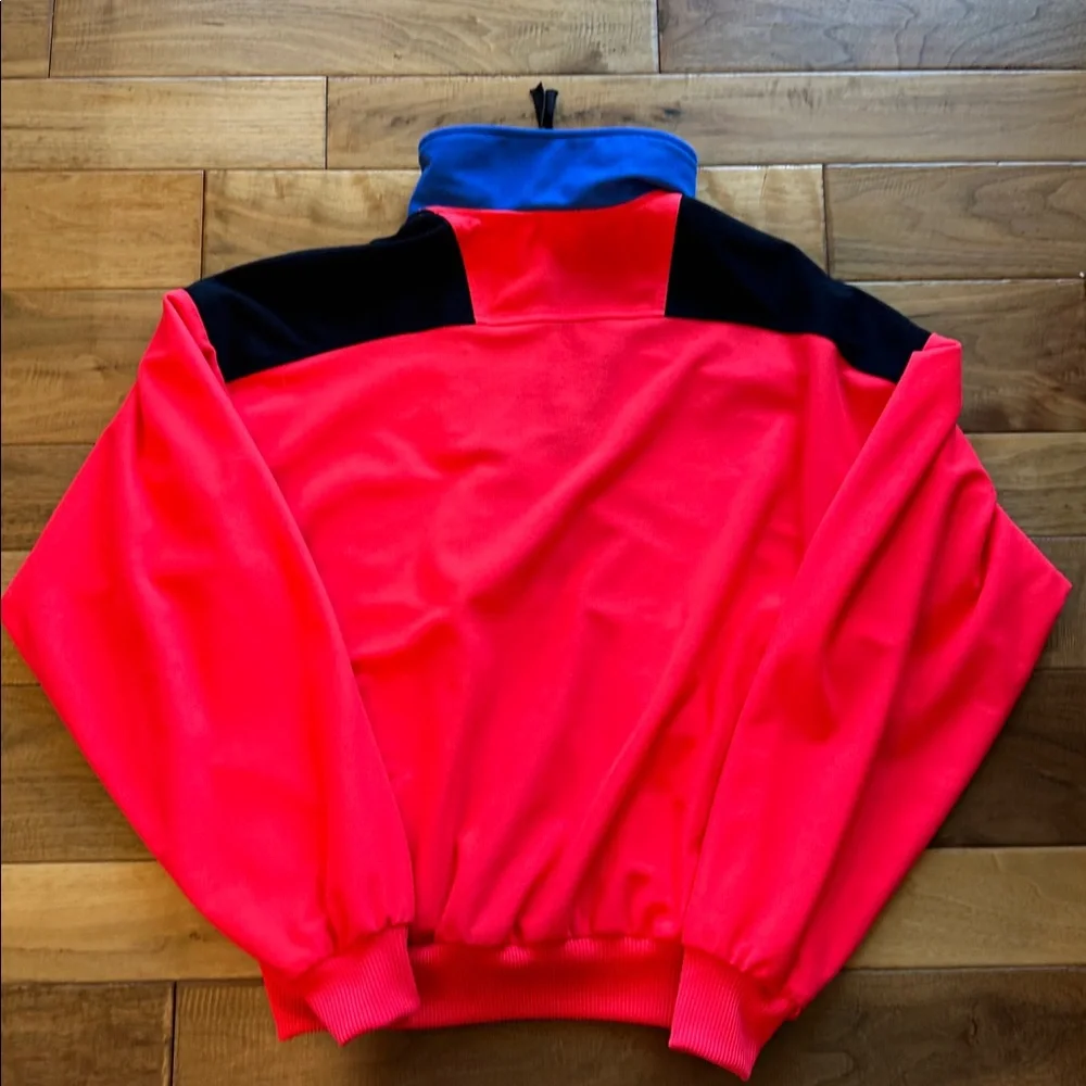 Vtg 90s Columbia Radial Sleeve color block full zip up fleece jacket sz med.